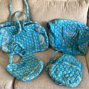 Vera Bradley Blue and Green Travel Bags